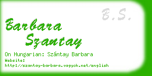 barbara szantay business card