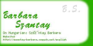 barbara szantay business card